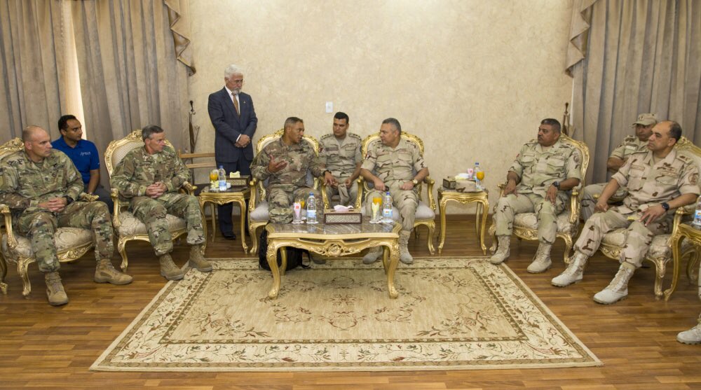 Lt. Gen. Michael X. Garrett, U.S. Army Central commander, meets with the US and Egypt-ian military officials in Cairo, Egypt.   