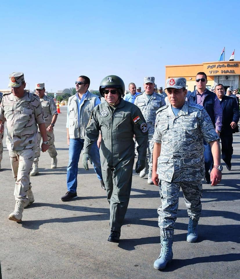 Egypt- President Sisi in full flight suit, trying out a KA-52 Alligator   