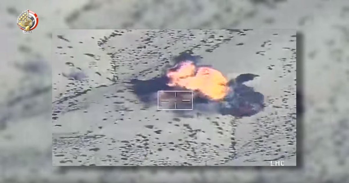 Egypt- @EgyArmySpox release gun cam footage of airstrikes targeting 3 highly dangerous militants, as well as airstrikes against a variety of targets in North and Central Sinai   