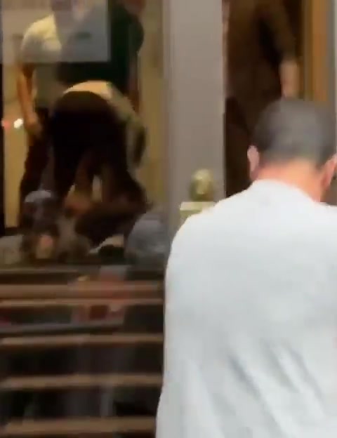 Security personnel at the Egyptian Embassy in New York dragged two Hamas supporters into the embassy and beat them, before handing them over to local police. This follows a series of violent protests outside Egyptian embassies worldwide over the war in Gaza